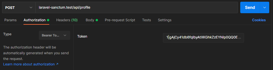 Laravel Sanctum - Update Profile